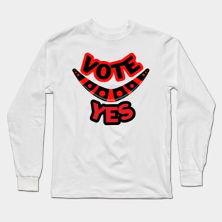 Vote Yes To The Voice Indigenous Voice To Parliament Boomerang Red Edition Long Sleeve T-Shirt